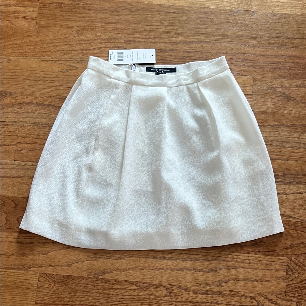 French Connection White A-Line Skirt